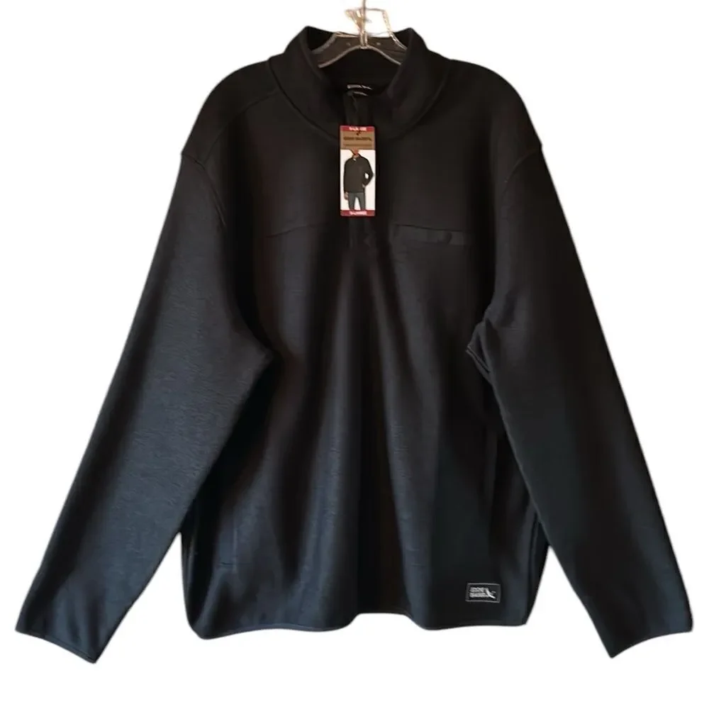 NEW Eddie Bauer Mens Black Sweater Fleece